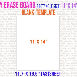 Dry Erase Board Template, 11x14 Inch Dry Erase Board Sublimation Template, White Board Memo magnet Svg, Dxf, Word Docx, Png, Eps, A3 sheet