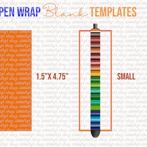 Pen Wrap Template Small Size, Svg ,Png, Pdf Dxf Epoxy Pen Wrap Template Svg ,WaterSlide, Joy Glitter Pen, Digital Download, Pen Template