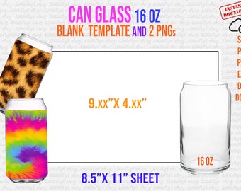 16 oz Can Glass SVG Template: DIY Craft File (Digital Download)