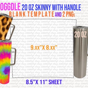 Hogg Skinny with handle 20oz Template Tumbler Full Wrap For 20oz Hoggdle Skinny Tumbler template Cricut and Slhouette Svg Dxf Eps Png Pdf