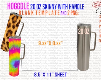 20oz Hogg Skinny Tumbler Template Full Wrap (Digital Download)