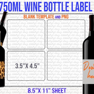Wine label Template, Wine Label Svg, Wine 750ml Template, Custom Wine Label, Custom Label, Wine Label Template, 3.5x4.5 Bottle label, SVG