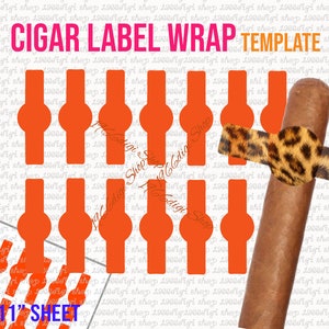 Cigar Label Template, Cigar Wrapper Template, Cigar Wrap Template , Cigar Wrap, Cigar Label, SVG, DXF, Ms Word Docx, Png, 8.5&quot;x11&quot; sheet