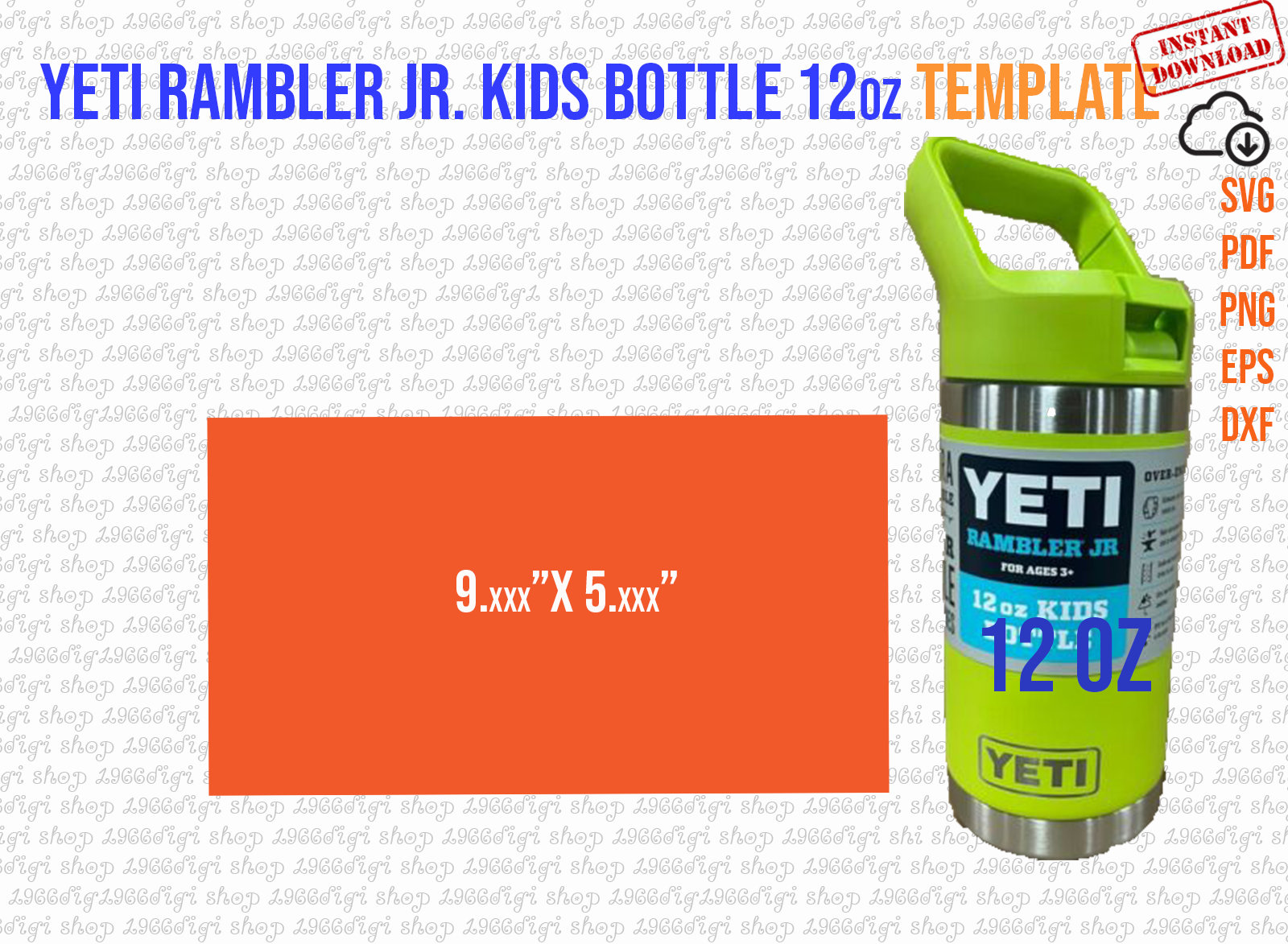 Template YETI RAMBLER 12 OZ KIDS BOTTLE Graphic by bambina33334 · Creative  Fabrica