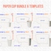Paper Cup Bundle Template, 4oz, 8oz, 9oz, 12oz, 16oz, 22oz, Full Wrap ...