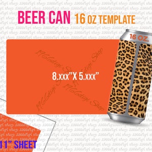 Beer Can, Beer Can 16 oz Label Template, Beer Can Svg, Soda Can Svg, Beer Cans 473 ml Label Sticker, Wrapper Svg, Ms Word Png Dxf Docx
