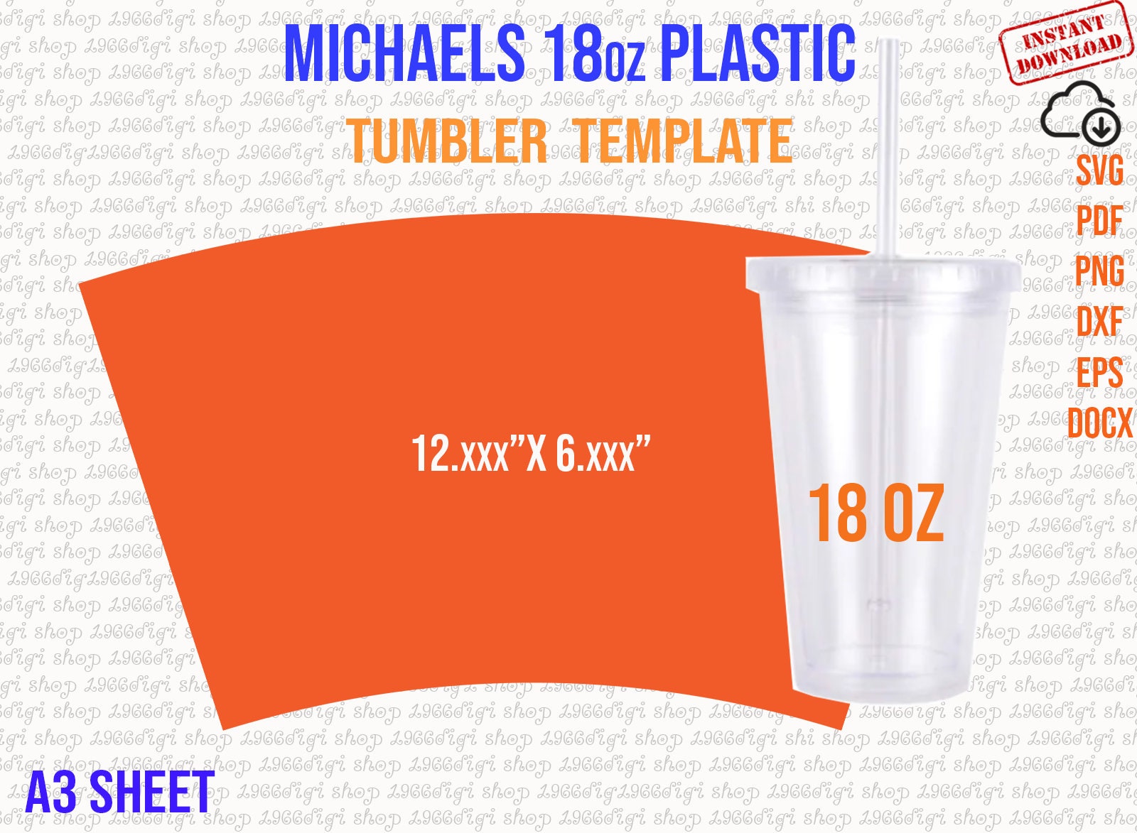 YETI RAMBLER 14 oz MUG tumbler template Full wrap