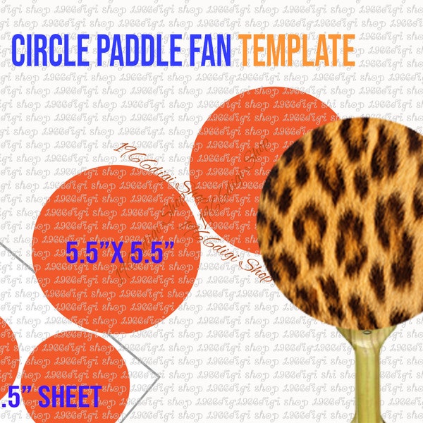 Paddle Template, Paddle Circle Fan Template, Paddle Fan Template, DXF, PNG, SVG, Docx, Eps, Pdf 8.5x11" sheet, Printable, Instant Download