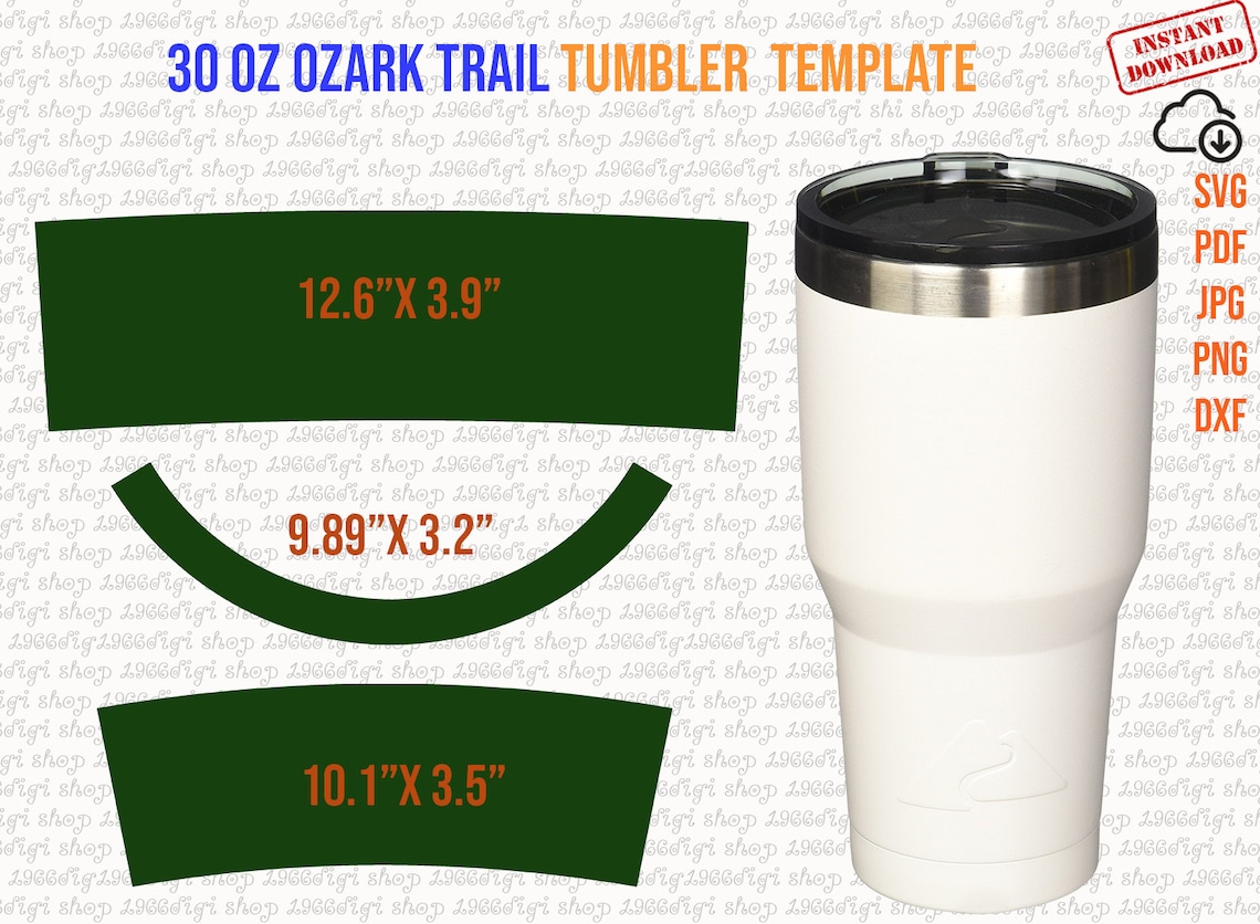 Ozark Trail 30oz Tumbler Template Full Wrap for Tumbler 30oz Etsy