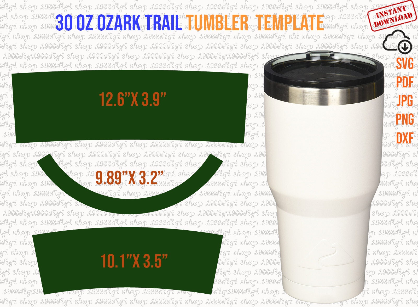 30 Oz Tumbler Template Size