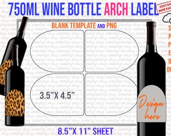 Wine Arch Shape Label Template Wine Label Svg Wine Champagne - Etsy
