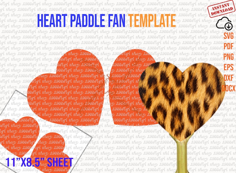 Paddle Template, Paddle Heart Fan Template, Paddle Fan Template, DXF ...