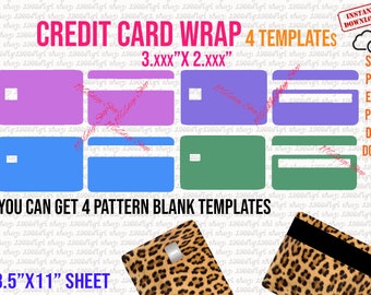 Credit Card Svg, Credit Card Wrap Template, Credit Card Label Template, Credit Card Wrapper Template, Credit Card Sticker Sublimation Svg