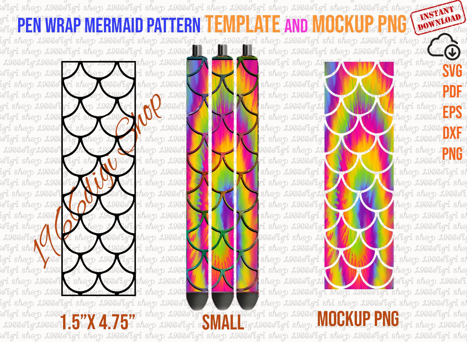 Mermaid Pattern Template Svg, Pen Wrap Template, Pen Wrap Mermaid Pattern Template, Mermaid Template Png, Dxf Epoxy Pen Wrap, WaterSlide Pen