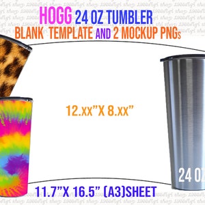 Hogg 24oz Tumbler Template , Tumbler Svg, Docx Dxf Full Wrap for tumbler Hogg 24oz Tumbler sublimation Template for Hogg Sublimation Tumbler