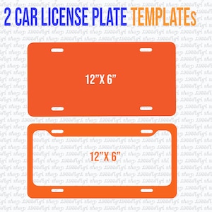 Car License Plate and Frame Template, Bundle Car Template, Car License Plate Template Svg, Car License Plate, Blank License Plate, Car Plate