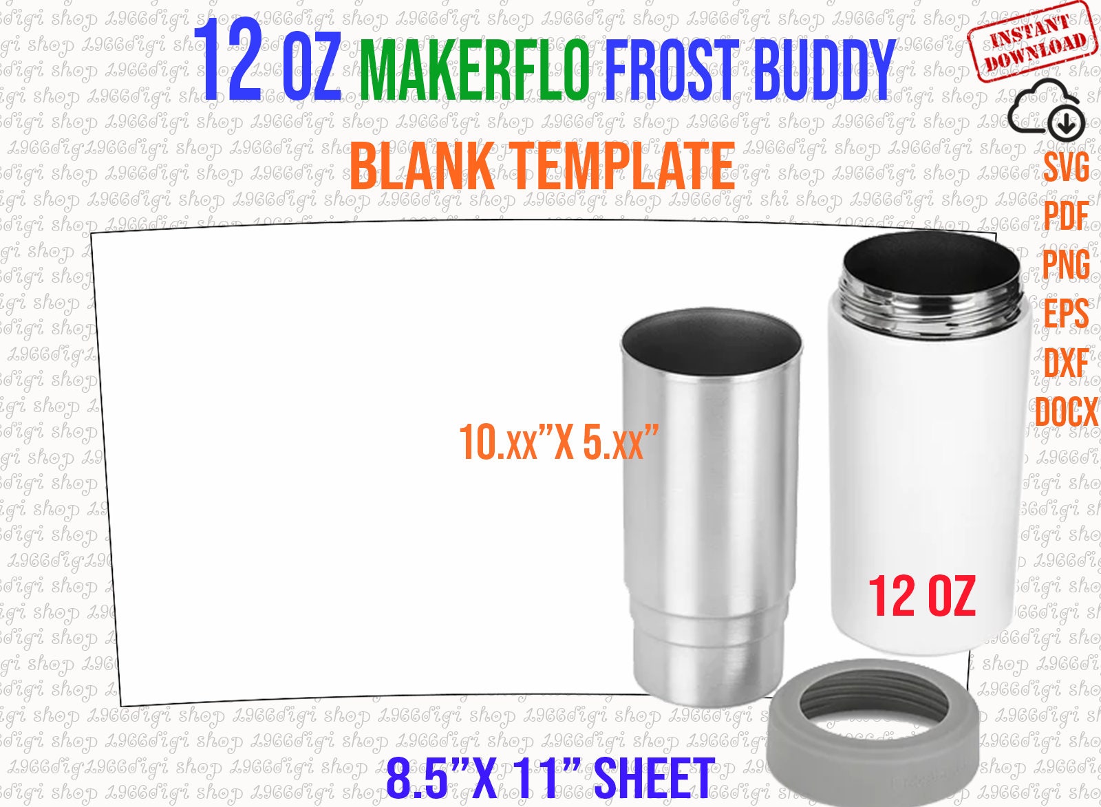 MakerFlo Crafts Kids Tumbler, Stainless Steel, Case of 25, 12oz