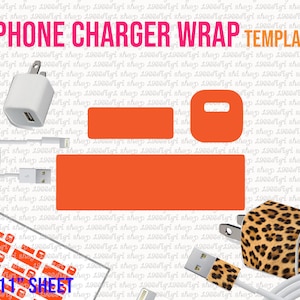 Iphone Charger 5W Svg, iPhone Charger Template, iPhone Charger Label, Charger Sticker, 8.5x11 Sheet iPhone Charger Wrap Template Svg, Docx
