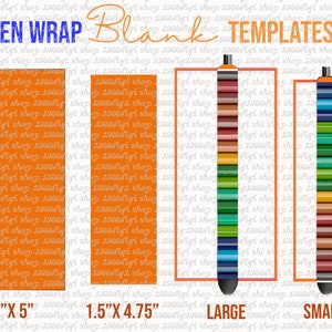 Pen Wrap Template Svg 2 Sizes, Png, Dxf, Pdf  Epoxy Pen Wrap Template Svg ,WaterSlide, Joy Glitter Pen, Pen Template