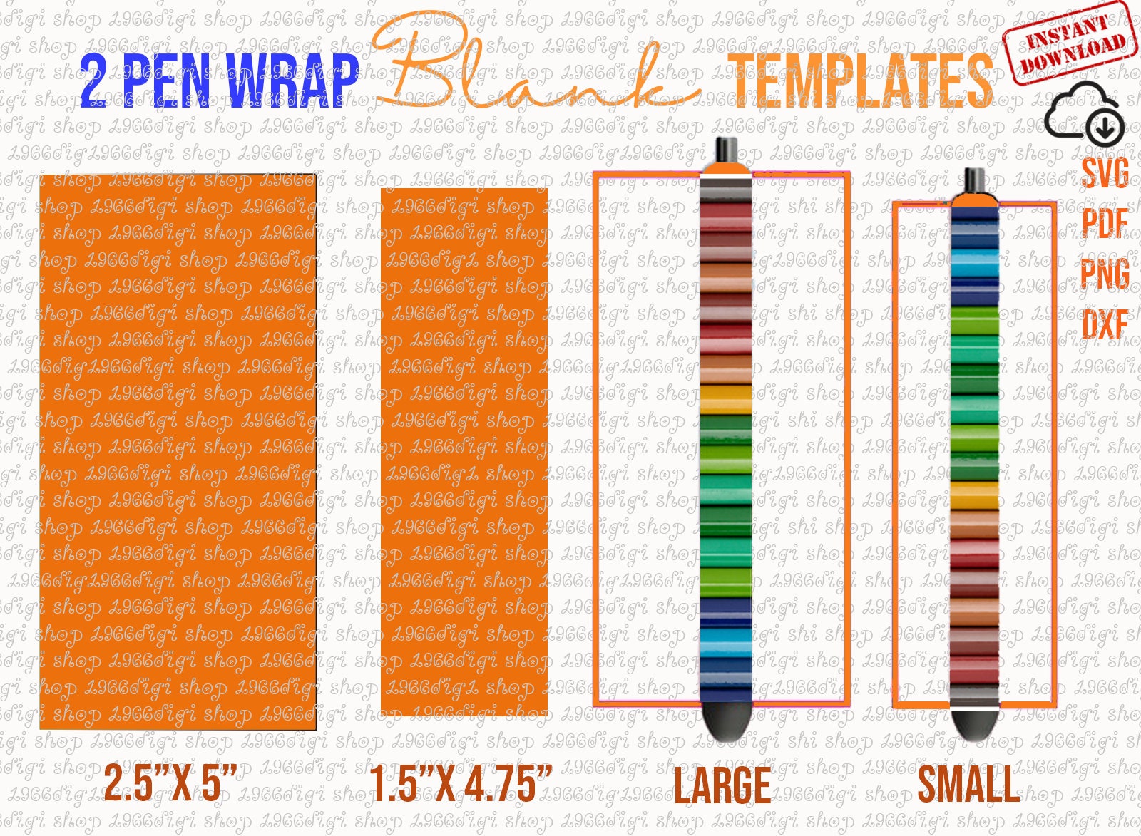 Pen Box Template - 2 Sizes included for multiple pens