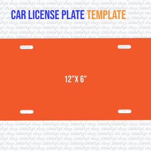Car License Plate Template Svg, Car License Plate, Blank License Plate Template, Car accessories, Car Plate For Sublimation Svg, Dxf Png Eps