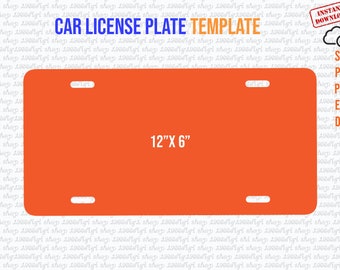 Car License Plate Template Svg, Car License Plate, Blank License Plate Template, Car accessories, Car Plate For Sublimation Svg, Dxf Png Eps