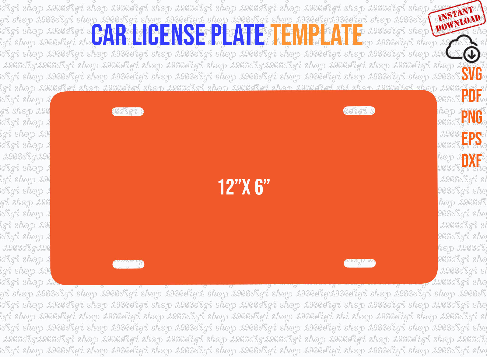 Car License Plate Template Svg, Car License Plate, Blank License Plate