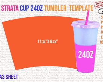 Plantilla para vaso Strata de 24 oz: SVG, PDF, DXF, Doc, Eps (descarga digital)