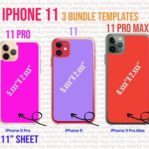 Iphone 11 Bundle Template, Phone Case Template, Iphone 11 Bundle Svg, Phone case Svg, Ms Word Docx, Svg, 8.5&quot;x11&quot; sheet, Printable, Pdf