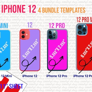 Iphone 12 Bundle Template, Phone Case Template, Iphone 12 Bundle Svg, Phone case Svg, Ms Word Docx, Svg, 8.5"x11" sheet, Printable, Pdf