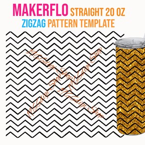 Tumbler Wrap Svg, Makerflo Straight Zigzag 20 oz Tumbler Template, Chevron Template, Tumbler Template, Zigzag Template, Zigzag Svg, Ziagzag