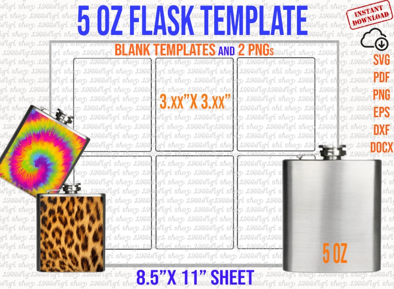 Flask Template, Bundle Flask Svg, Bundle Flask Template, Flask 5,6,7,8