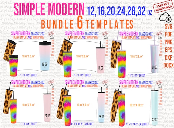 Simple Modern Template Simple Modern Bundle 6 Templates 