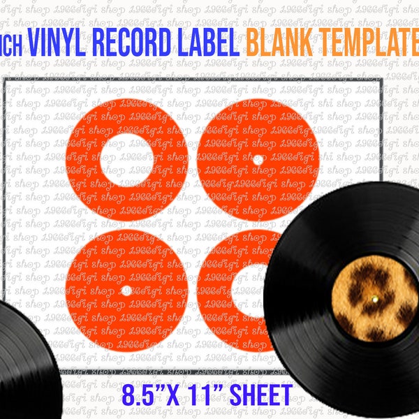 Vinyl Record Label Template, Vinyl Record 12 Inch label, Record Label Sticker, Vinyl Label Template, Custom Vinyl Record Label, Custom label