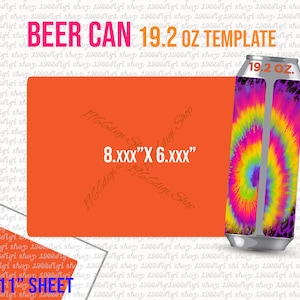 Beer Can Svg, Beer Can 19.2 oz Label Template, Beer Can Template, Soda Can Svg, Beer Cans 568 ml Label Sticker, Word 8.5x11 sheet Dxf Docx