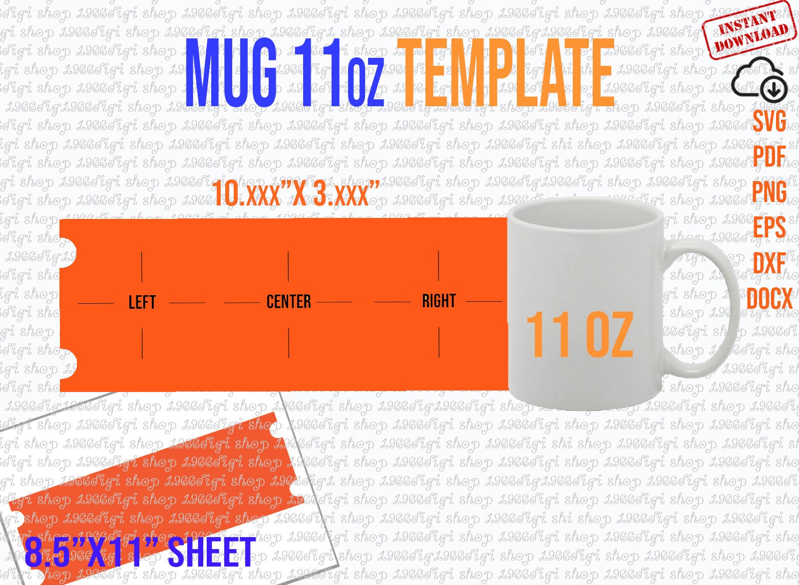 11 Oz Mug Sublimation Template Free Download Printable Form Templates And Letter
