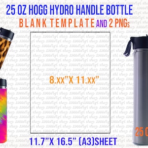 Hogg 25oz Hydro handle Bottle Template, Hogg 25 oz Hydro Handle Svg, Png Full Wrap for tumbler Hogg Hydro handle 25oz Svg, Eps, Docx, Dxf