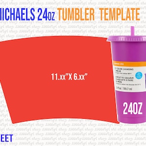 Michaels 24oz Tumbler Template Full Wrap for Tumbler 24 Ounce Tumbler Sublimation Template for Michaels Tumbler Full Wrap Svg, Png, Dxf, Pdf