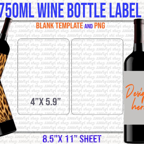 Wine label Template, Wine Label Svg, Wine 750ml Template, Custom Wine Label, Custom Label, Wine Label Template, 4x5.9 Inch Bottle label, SVG