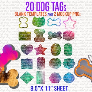 Dog Tag, Dog Tag Svg, 20 Dog Tags Svg, Personalized Dog Tags, Dog Tag Sublimation, Dog Tag Design, Dog Bone Tag Designs, Pet Tag Docx, Dxf