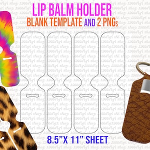 Labelsjabloon lippenbalsemhouder, chapstickhouder sleutelhanger, lippenbalsemstickers, lippenbalsemlabels Svg, aangepaste lippenbalsemlabels, Dxf, Svg, Docx