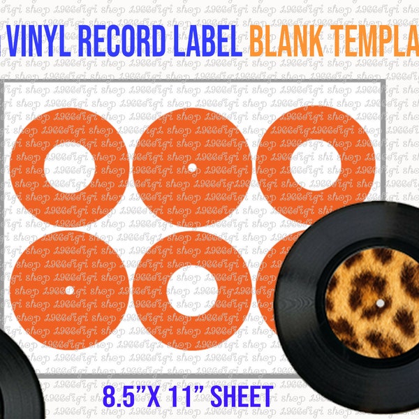 Vinyl Record 7 Inches Label, Vinyl Record label Template, Record Label Sticker, Vinyl Template, Custom Vinyl Record Label, label Pdf Eps SVG