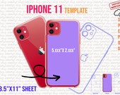 IPhone 11 Template, Iphone Template, Phone Case Template, Iphone 11 Svg, Phone case Svg, Ms Word Docx, Svg, 8.5"x11" sheet, Printable, Pdf