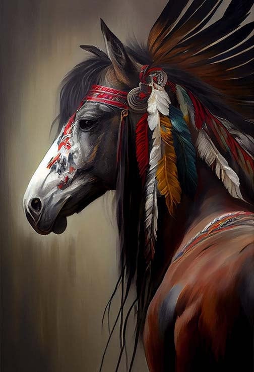 Warrior Appaloosa Horse - 5D Diamond Painting 