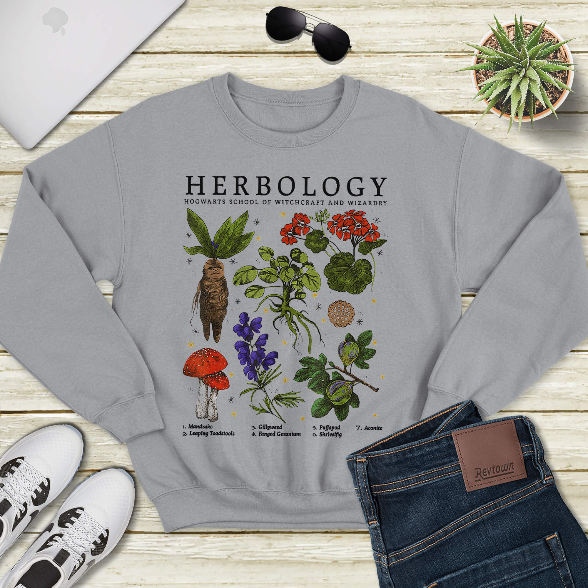 Harry Potter Herbology Plants Sweatshirt Vintage Sweatshirt Etsy