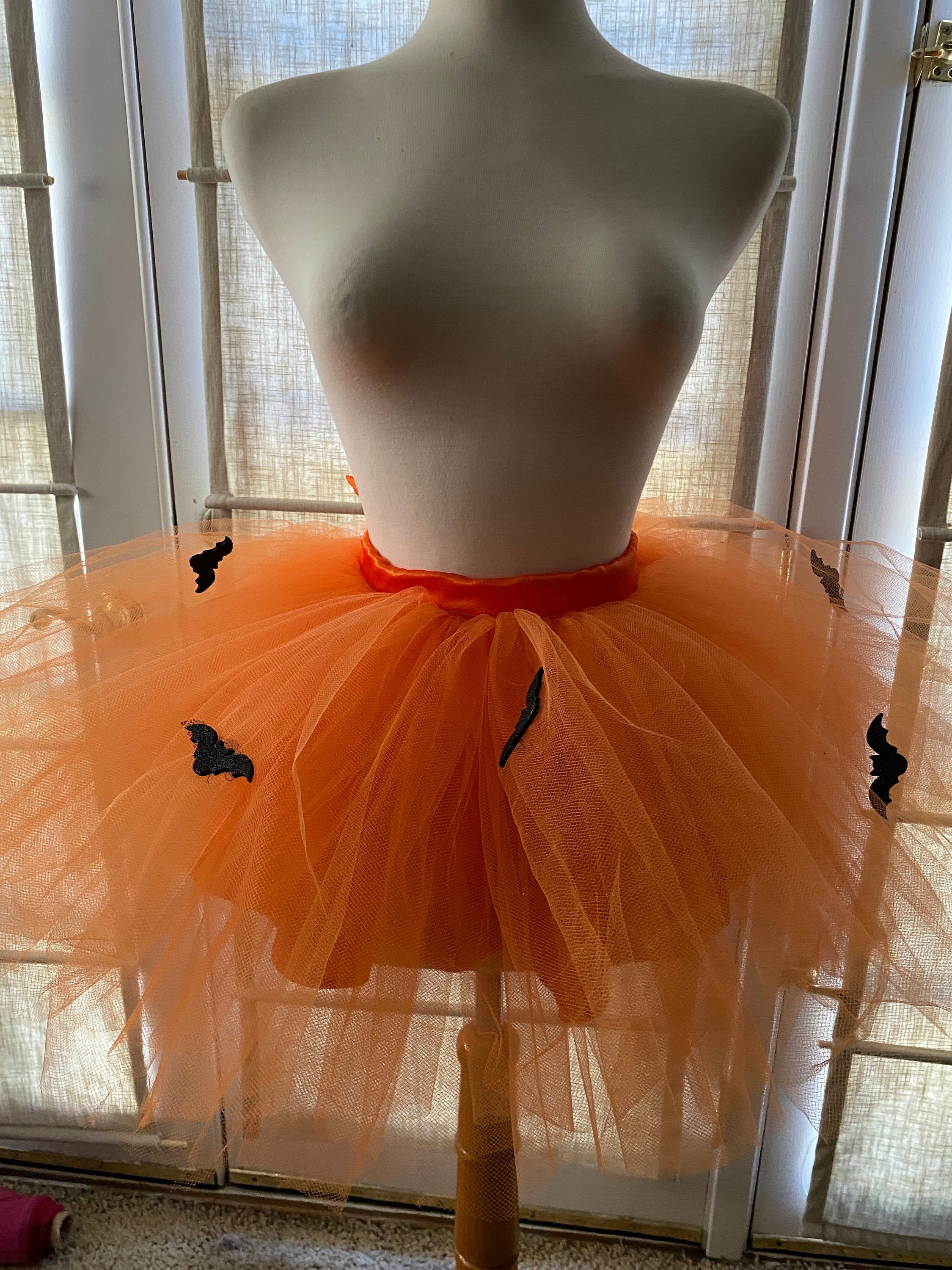 Kids children's Halloween tutu orange trick or treat black Etsy
