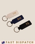Monogrammed Vegan Leather Keychain | Personalised Initials Gift | Bridesmaid Gift product logo
