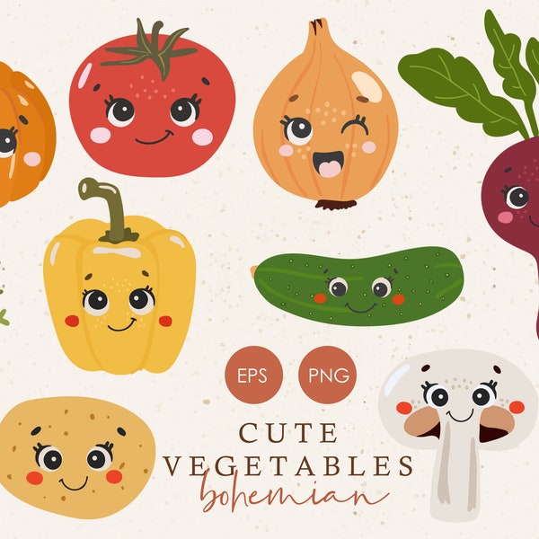Cute Vegetables - Etsy