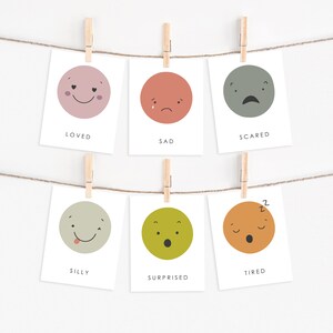 12 Printable Feelings Cards, Educational Cards, Preschool Materials ...