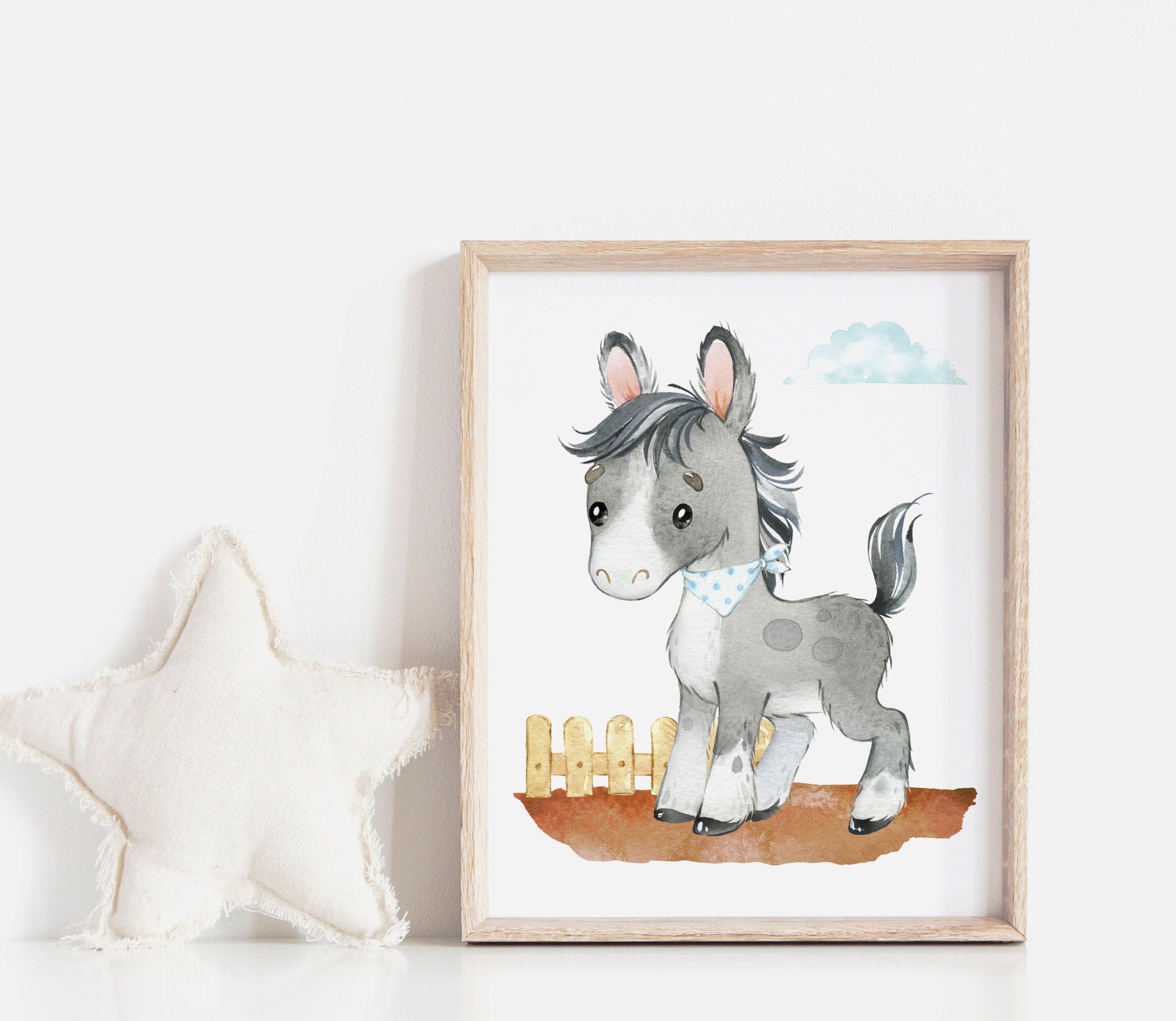 Geschenk Für Eselfans – Reißverschlusstasche Mit Eselmotiv, Beige, 23,5 X 17 Cm, Von LLYYOO